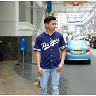 (BASEBALL T-shirt) BASEBALL JERSEY Men Women navy dodgers