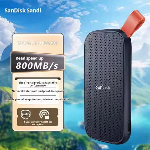 SanDisk 1TB Type-C USB3.2 Portable Solid State Drive PSSD E30 Portable SSD, Read Speed 800MB/s, Comp