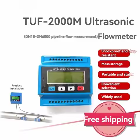 TUF-2000M-TS-2 Digital Ultrasonic Flowmeter Flow MeterModule RTU with TS2 transducer DN15-100mm DN50