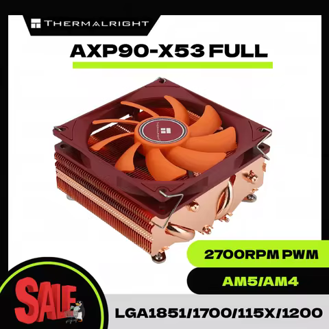 Thermalright AXP90-X53 FULL All Copper Low Profile CPU Air Cooler with 92mm PWM Fan for AMD AM4 AM5 
