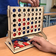 【手作DIY】屏風 四子棋 桌遊 對戰 益智遊戲 木製玩具