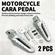 1Pair ALLOY FOOT REST FOR HONDA CLICK V2 V3 / BEAT FI V2 V3 L8604 - WHT / REAR FOOTPEG FOR BIKE