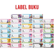 Label Book Sticker Nama Buku Jadwal Pelajaran Sekolah Anak