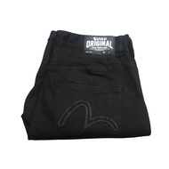 EVISU DENIM SHORT PANTS BLACK