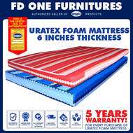 ORIGINAL URATEX MATTRESS 6 INCH THICK X 75 INCHES LENGTH - ALL SIZES ( 6x30x75 / 6x36x75 / 6x48x75 / 6x54x75 / 6x60x75 / 6x72x75 - ALL COLORS)[ S size / Single size / Double size / Full Double size / Queen size / King size ] BED FOAM - URATEX SALE PRICE