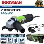 HITZ AG4750 ANGLE GRINDER / BAG4-750 BOSSMAN 4" Angle Grinder 750W Cutting Grinding Machine Mesin Ca