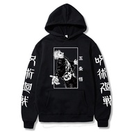 Kaisen Gojo Satoru Printed Casual Hoodies Anime Hoodie Loose Streetwear Pullovers Long Sleeve Oversi