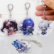 Anime Game Honkai: Star Rail Keychains Fashion Double Sides Acheron Aventurine Figure Keyrings Car K