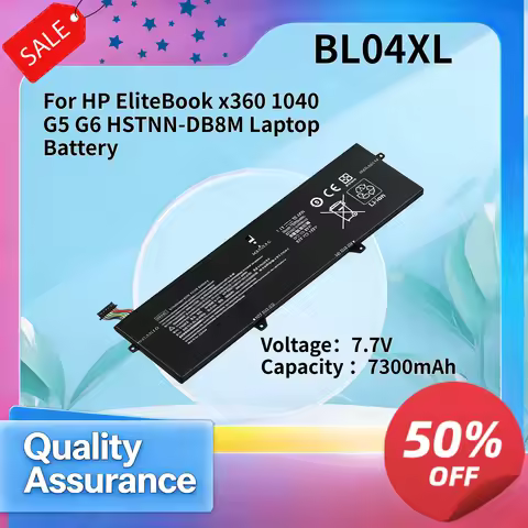 BL04XL 7300mAh 7.7V Laptop Battery Compatible with HP EliteBook x360 1040 G5 G6 HSTNN-DB8M High Qual