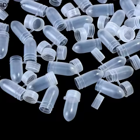 100 Pcs Portable Flip Lid Transparent Capsule Storage Containers Pill Box Holder〔DD329〕