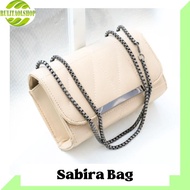 SABIRA BAG TAS SELEMPANG MINI WANITA RANTAI ULIR HITAM Best Seller Kulit