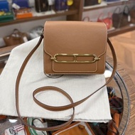 95%New Used Hermes Mini Roulis Gold Evercolor 金棕色金扣 #愛馬仕豬鼻包