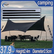 Camping Pole 2.4m Adjustable Camping gear CampingCanvas Pole Outdoor Support Rods Awning Pole