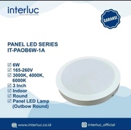 INTERLUC LAMPU DOWNLIGHT PANEL LED 6W OB BULAT OUT BOW TEMPEL PLAFON CAHAYA 3000K 4000K 6500K PUTIH 