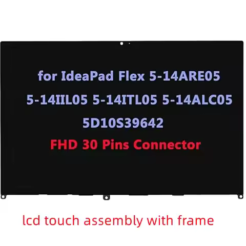 For Lenovo Ideapad Flex 5 14IIL05 14ITL05 14ARE05 ALC05 LCD Screen Display Panel Touch Digitizer Ass