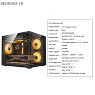 SEHTH เคสพีซีตั้งโต๊ะโปร่งใสขนาดเล็กสำหรับเมนบอร์ด M-ATX itx ความยาวการ์ดจอ GPU 320มม. HDD + SSD USB