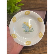 Small Plate Moomin by Yamaka Divided Yellow Leaf Pattern Size 6.5 (MM0601)