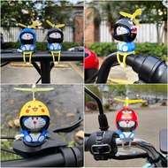 Robotic Cat Car Ornaments Cute Doraemon Bike Handlebars Ornament Cartoon Car Accessories