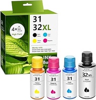 32XL/31 Black Cyan Yellow Magenta High Yield Ink Refills 4/Pack - 1VV24AN 1VU26AN 1VU27AN 1VU28AN Re