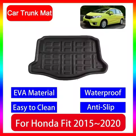 Car Trunk Mat For Honda Fit Jazz GH GP GK 3 4 5 6 7 MK3 2015 2016 2017 2018 2019 2020 Anti-slip Wate