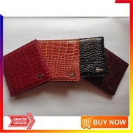 PRIA (Available Stock) Wallet Crocodile Men's Fold Wallet Crocodile Leather Model Wholesale ecer 0ri