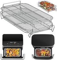 2 Tier Hot Air Fryer Grill Grate Compatible with Ninja Foodi AF500EU, Airfryer Cooking Grate Multifu