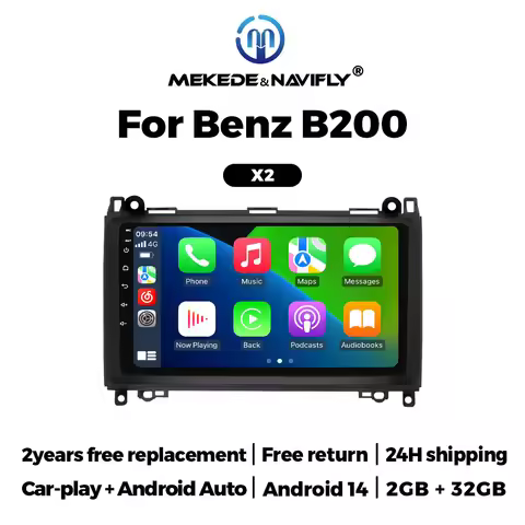 Android 14 Car Radio Wireless Carplay For Mercedes-Benz W169 W245 B200 W906 Sprinter W639 Navigation