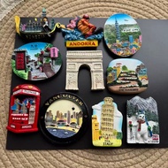 1pc Colorful Resin Fridge Magnet Home Decor ,Norway,London,Italy,Venice,Taipei,Arc de Triomphe,Andor