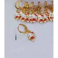 anting anak titanium anti karat / anting anak karakter titanium - kitty red