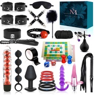 Sex Bondage BDSM Kit Restraints,30PCS Leather Bondage,Sex BDSM toys with Adjustable Handcuffs and An
