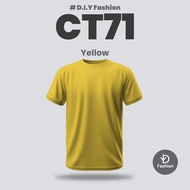 OREN SPORT Unisex Super-Thick Plain T-shirt - Yellow CT71