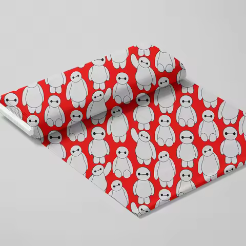 Pre-cut 1pc Official Disney Baymax Themed Large Pre-Cut Fabric - Vintage Disney Characters - Extra W