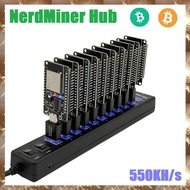 (IRNW) NerdMiner Hub 550KH/S Solo Lottery Miner 10x55K Miner Combo Kit Bitcoin BTC Miner Asic Mining