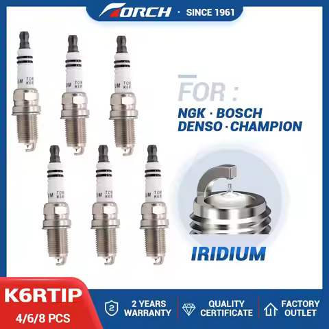 Hot Sale Original Iridium Platinum Spark Plug TORCH K6RTIP Replace for Candle PFR6B Champion RC8WYP4