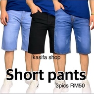 3HELAI RM=50 DENIM SHORT PANT JEANS SELUAR PANDEK SIZE (28-40)