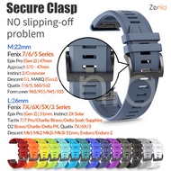 Quick Release fit 26MM 22MM Silicone Watch Strap for Garmin MARQ Fenix 7 7X 6 6X Pro 5 5X Plus Approach S70 47mm S62 S60 Descent G1 Mk1 Mk2 Mk2i Mk3i 51mm Sapphire Enduro Epix Gen2