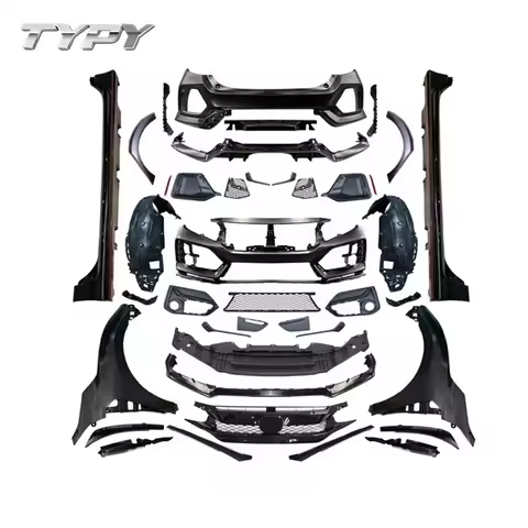 Car Modified FK8 TypeR Body Kits for Honda 10th Civic 2016-2021 FC1 FK7 Upgrade to FK8 Type-R Wide S