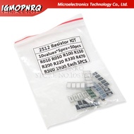 50PCS 1% 2512 SMD Resistor Samples kit 10ValueX5PCS=50pcs 1R00 R500 R470 R330 R220 R200 R150 R100 R0