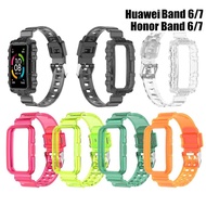 Transparent Strap For Huawei Band 6 7 Honor Band 6 6Pro 7 Silicone Colorful Strap Smart Watch band Prettty