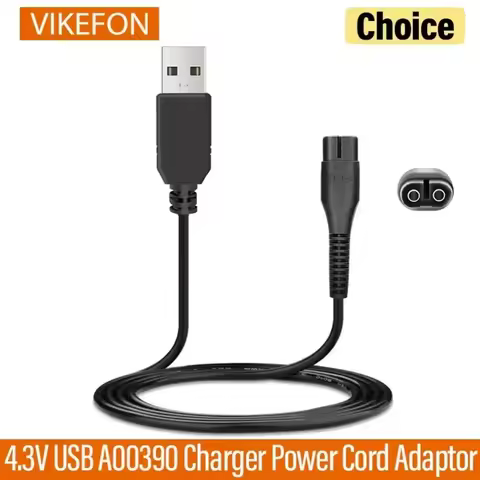 VIKEFON 4.3V USB A00390 Charger Power Cord Adaptor For Philips Norelco OneBlade QP2520 QP2521 QP2523