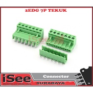 2EDG 5.08 7P bend L Green Terminal pin Block Connector screw 5.08mm