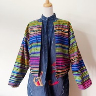 Vintage 瓜地馬拉圖騰短版罩衫外套