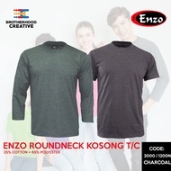 Tshirt Roundneck plain Enzo - Black (Unisex)