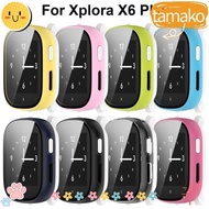 TAMAKO Protective , PC+Tempered Full Cover Screen Protector, Kids Smart Watch Hard Cover Shell for Xplora X6 Play