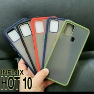Infinix Hot 10 Soft Hard Case Matte Froasted Proteksi Kamera