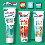 ยาสีฟันเด็ก Odol med 3  Kids toothpaste จากเยอรมนี สำหรับฟันซี่แรก  ฟันน้ำนม และฟันแท้