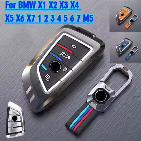 Zinc Alloy Car Key Fob Case Cover For BMW X1 X2 X3 X4 X5 X6 X7 1 2 3 4 5 6 7 M5