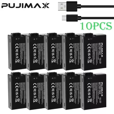PUJIMAX 2100mAh LP-E8 LP E8 LPE8 Rechargeable Camera Battery with USB-C Input Canon EOS 550D 600D 65