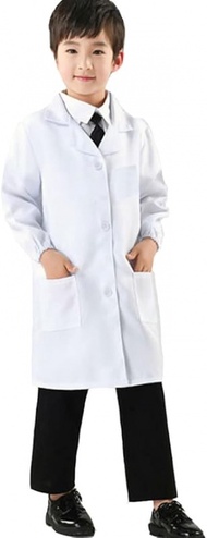 White Lab Coat For Kids Doctor Scientist Dress Up Costume For Boy Girls-ชุดคริสต์มาสฮาโลวีน