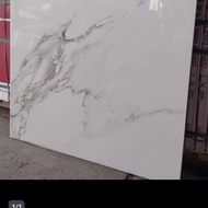 granit lantai glazed Polish 80x80 putih motif